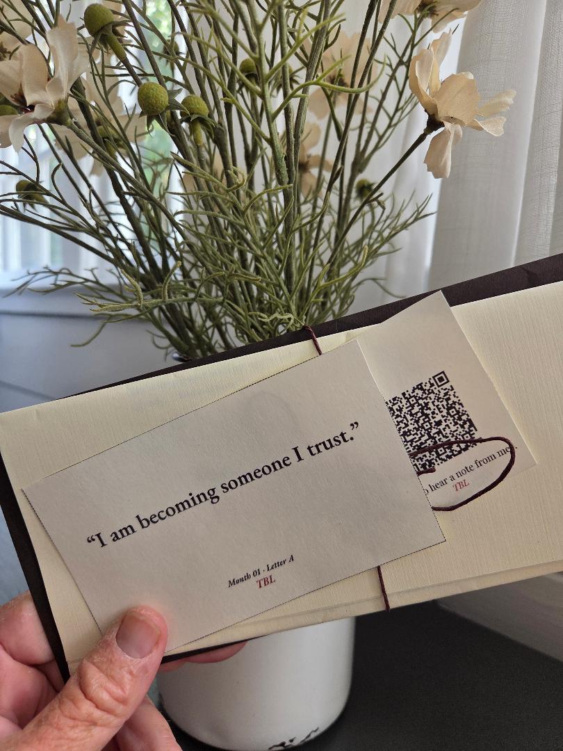 Identity card with flowers